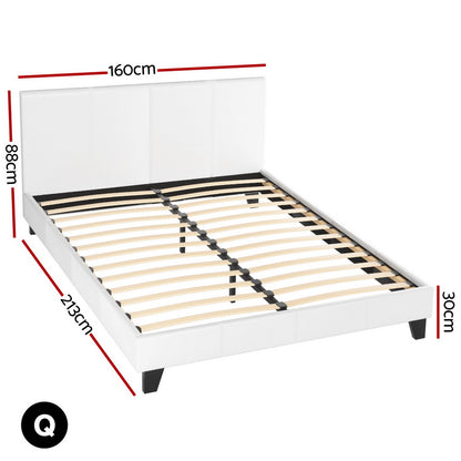 Neo Queen Bed Frame - White