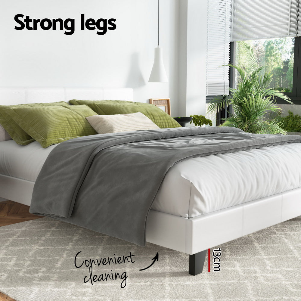 Neo Queen Bed Frame - White