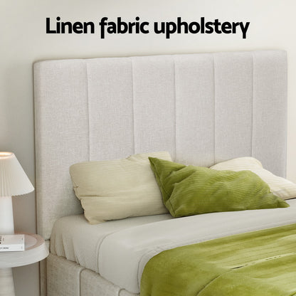 Tette Double Bed Frame - Beige