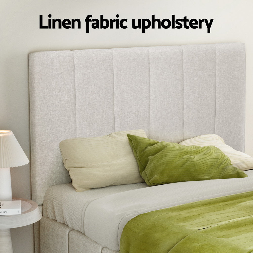 Tette Queen Bed Frame - Beige