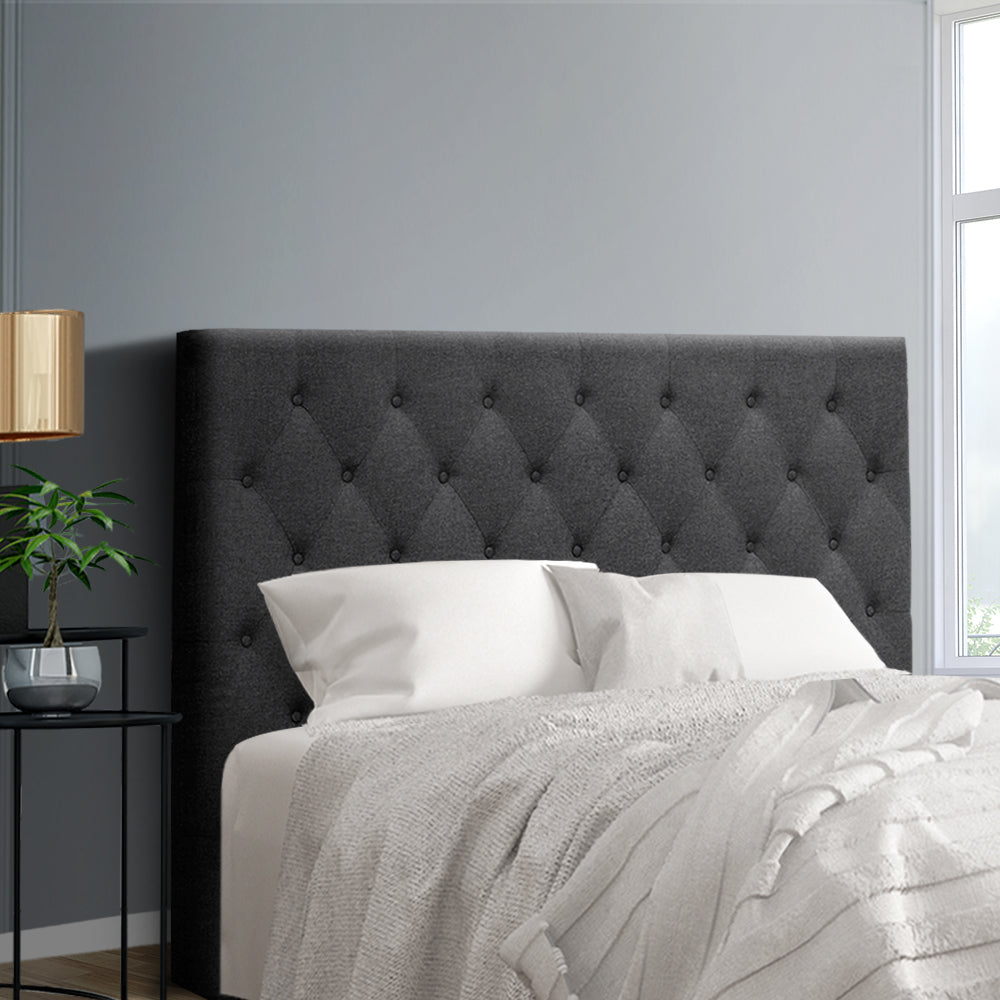 Double Size | Cappi Bed Headboard - Charcoal