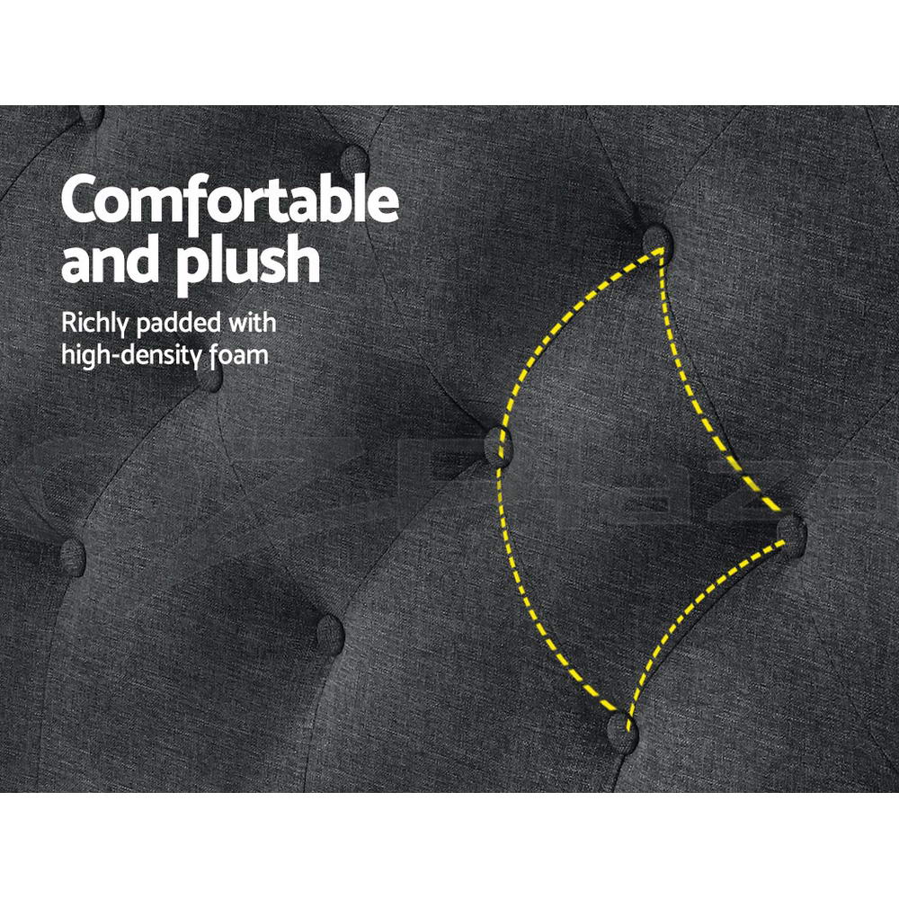 King Size | Cappi Bed Headboard - Charcoal