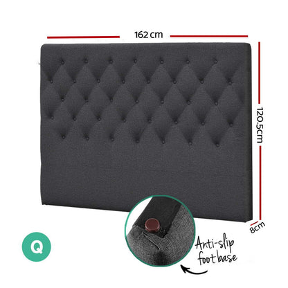 Queen Size | Cappi Bed Headboard - Charcoal