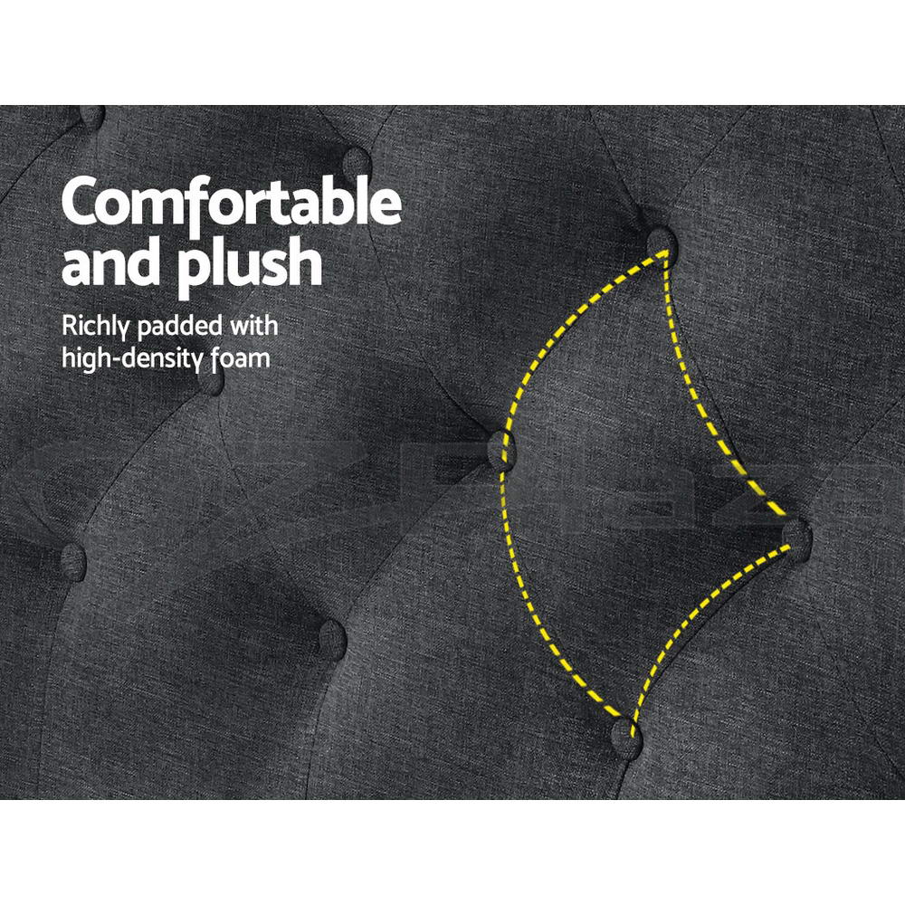 Queen Size | Cappi Bed Headboard - Charcoal