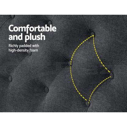 Queen Size | Cappi Bed Headboard - Charcoal