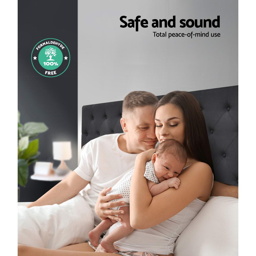 Queen Size | Cappi Bed Headboard - Charcoal