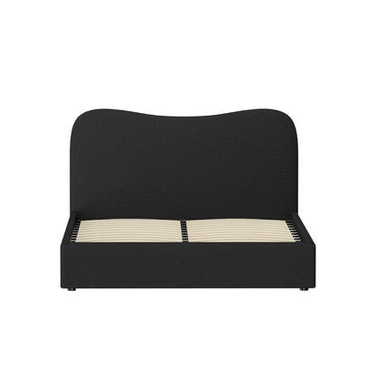 Dara Double Bed Frame - Boucle Black