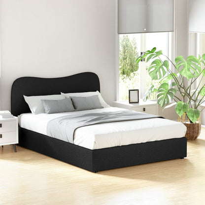 Dara Double Bed Frame - Boucle Black