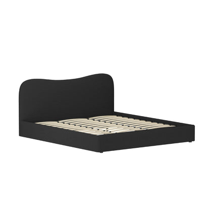 Dara King Bed Frame - Black Boucle