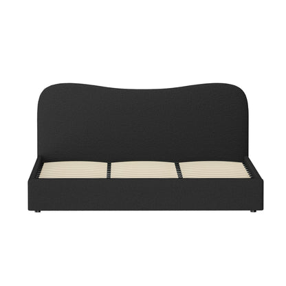 Dara King Bed Frame - Black Boucle