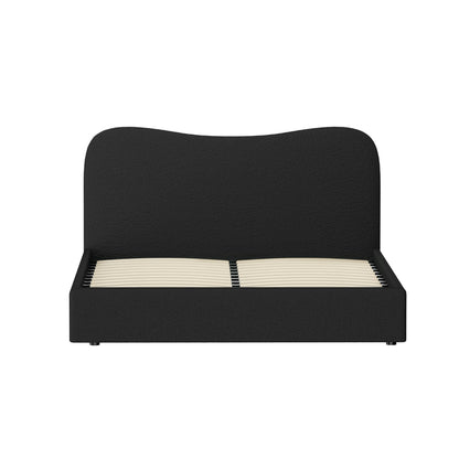 Dara Queen Bed Frame - Black Boucle