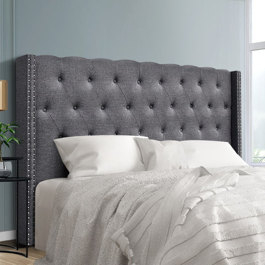 King Size | Luca Bed Headboard - Grey