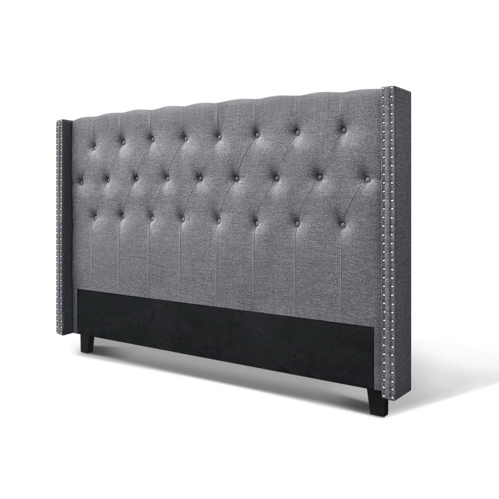 King Size | Luca Bed Headboard - Grey
