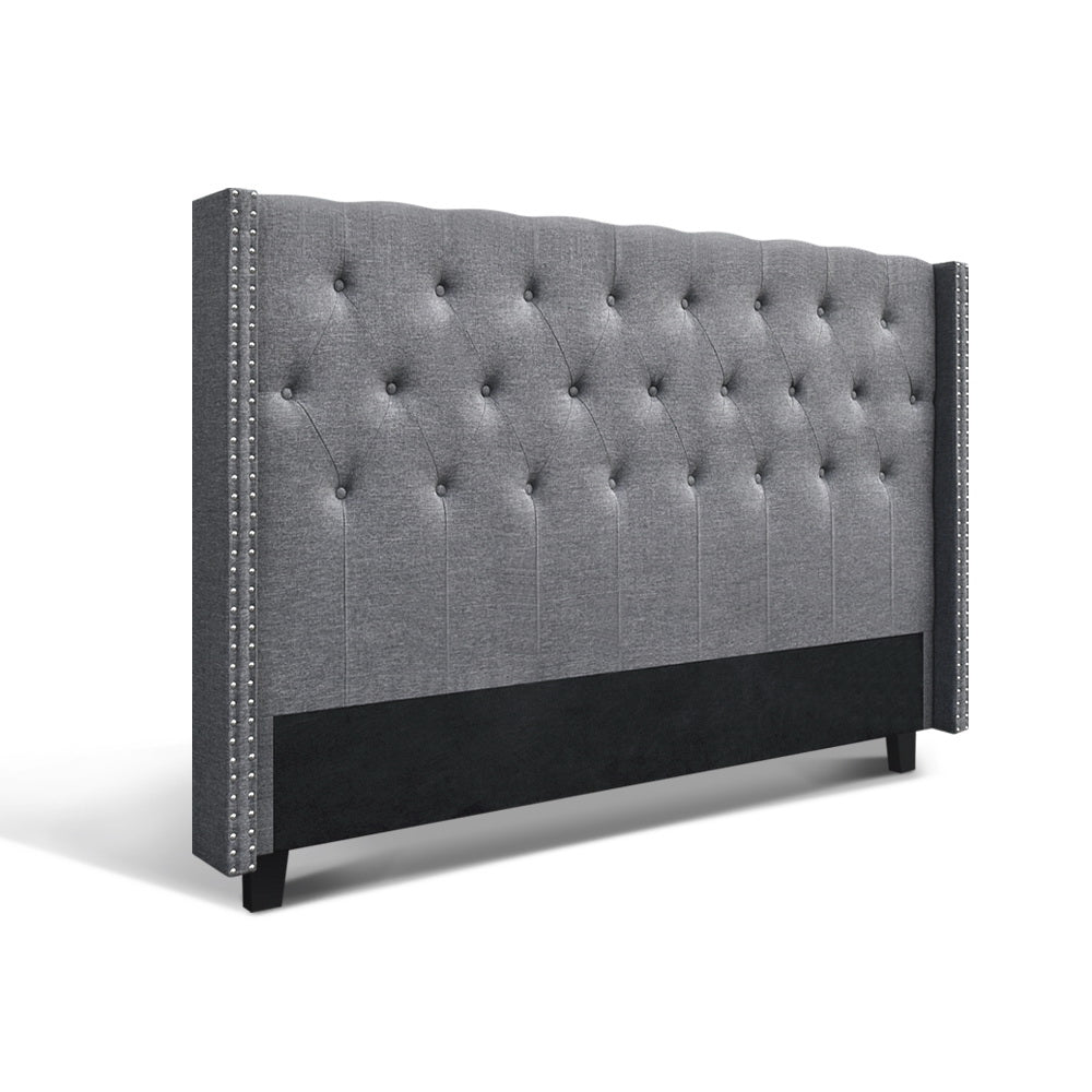 King Size | Luca Bed Headboard - Grey