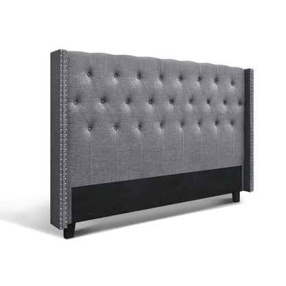King Size | Luca Bed Headboard - Grey