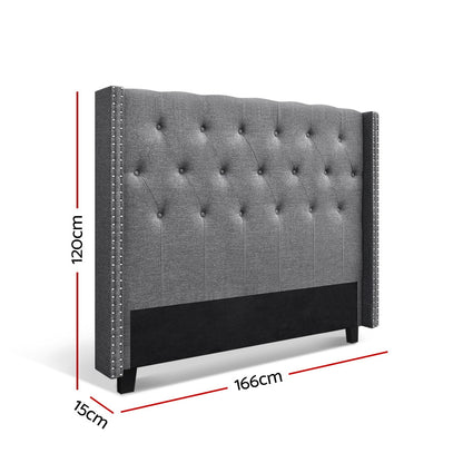 Queen Size | Luca Bed Headboard - LUCA Grey