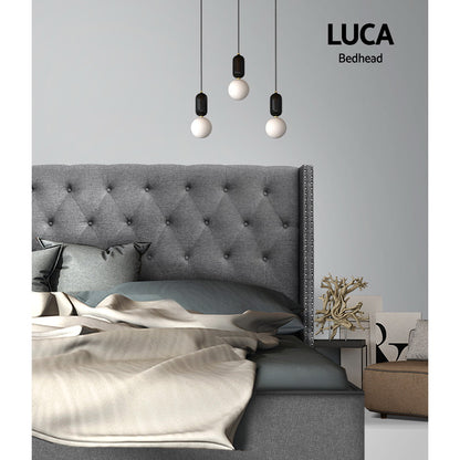 Queen Size | Luca Bed Headboard - LUCA Grey