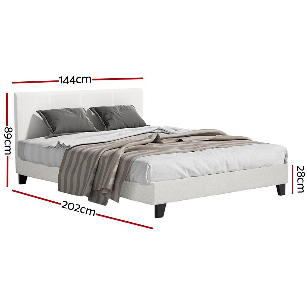 Neo Double Bed Frame - Boucle