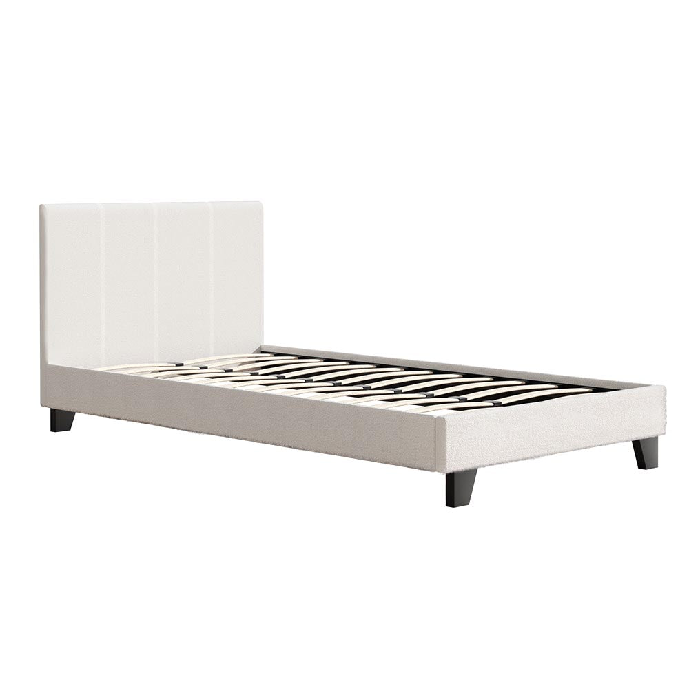Neo King Single Bed Frame - Boucle