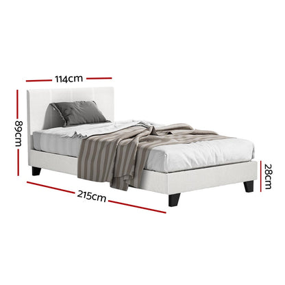 Neo King Single Bed Frame - Boucle