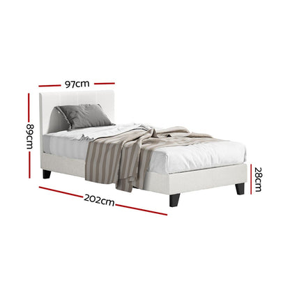 Neo Single Bed Frame - Boucle