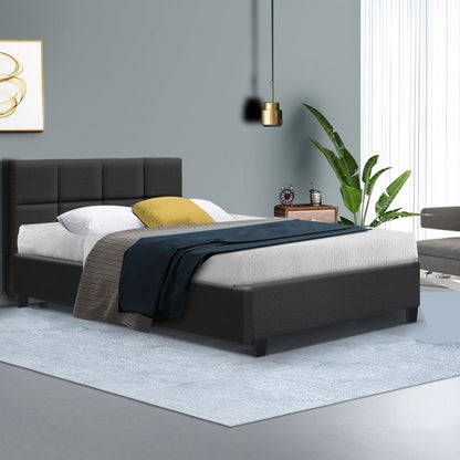 Tino Double Bed Frame - Charcoal
