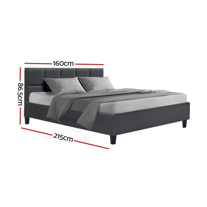 Tino Queen Bed Frame - Charcoal