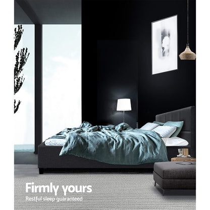 Tino Queen Bed Frame - Charcoal