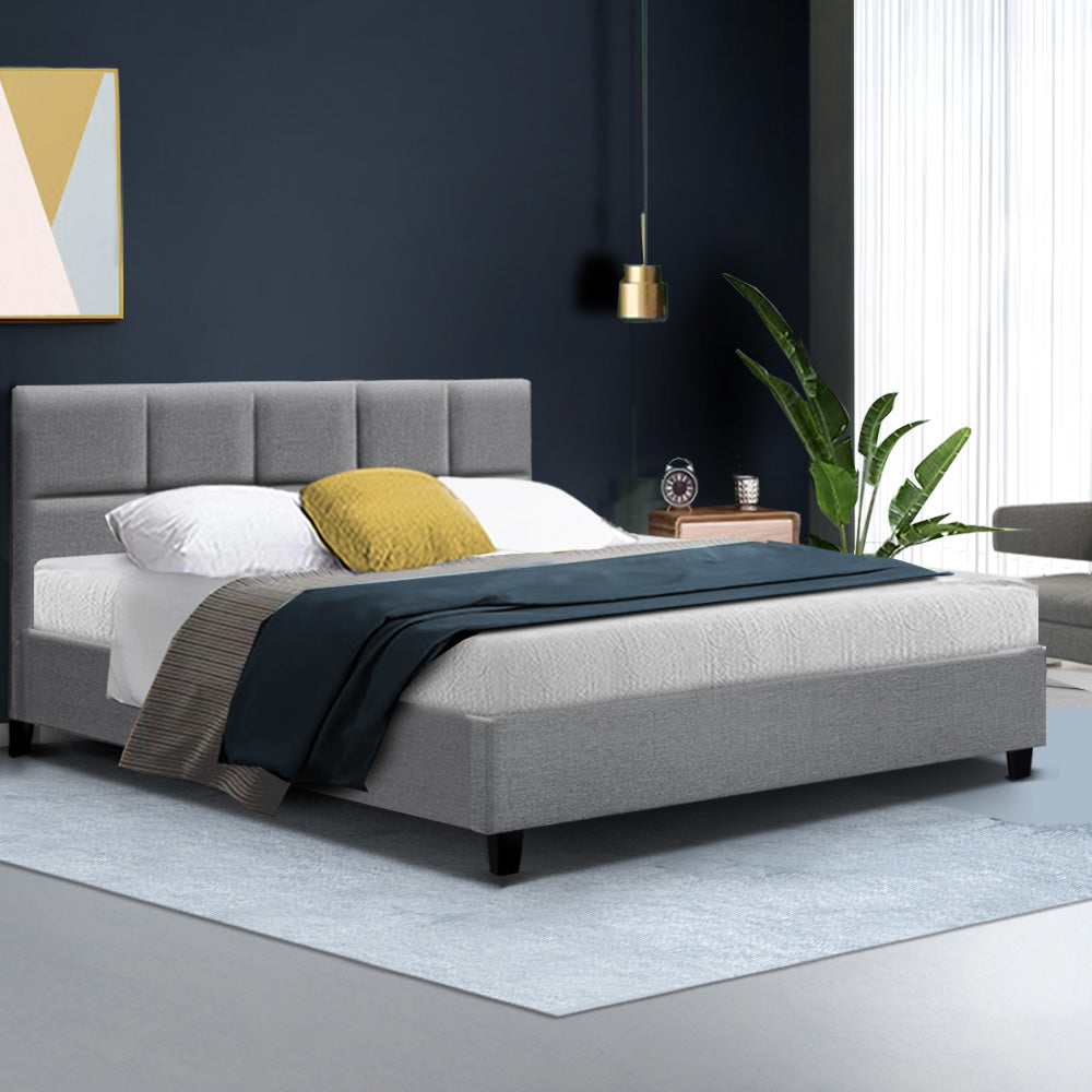 Tino Queen Bed Frame - Grey