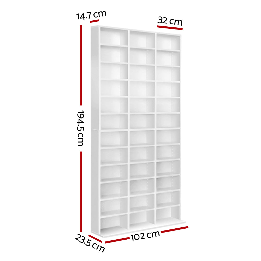 Bert Bookshelf Storage Rack - White