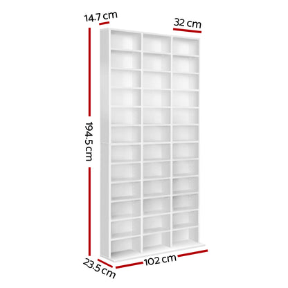 Bert Bookshelf Storage Rack - White
