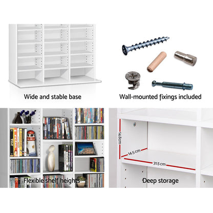 Bert Bookshelf Storage Rack - White