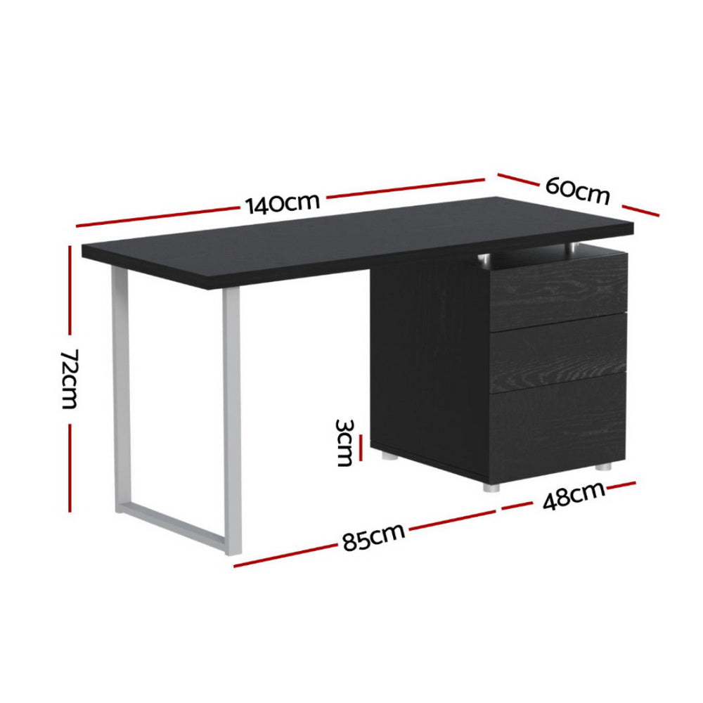 Computer Desk Drawer 140CM - Black