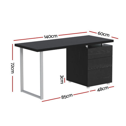 Computer Desk Drawer 140CM - Black