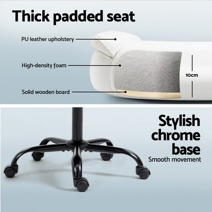 Computer Desk & Executive Office Chair Set - White