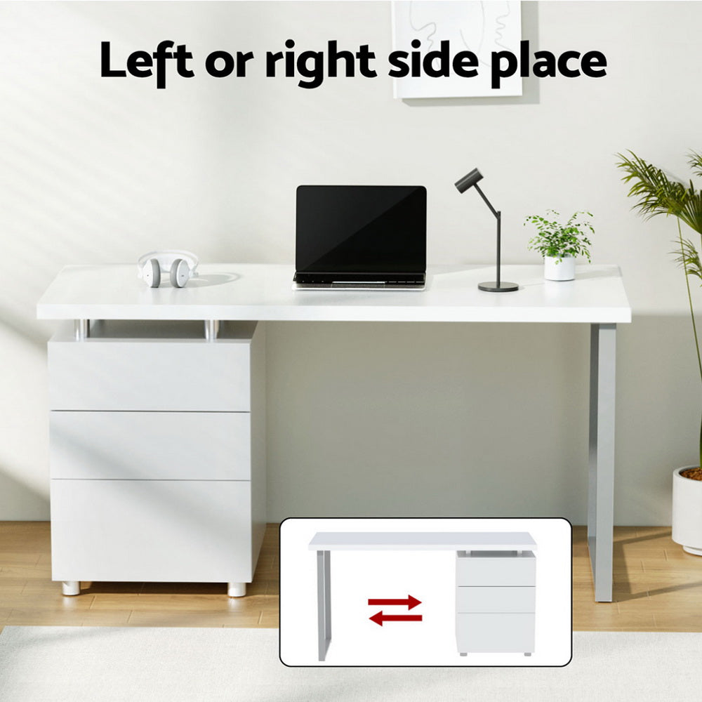 Computer Desk Drawer 140CM - White