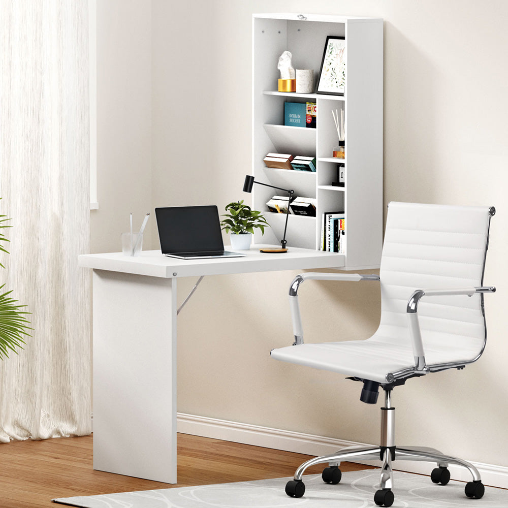 Computer Desk Office Chair Set - White
