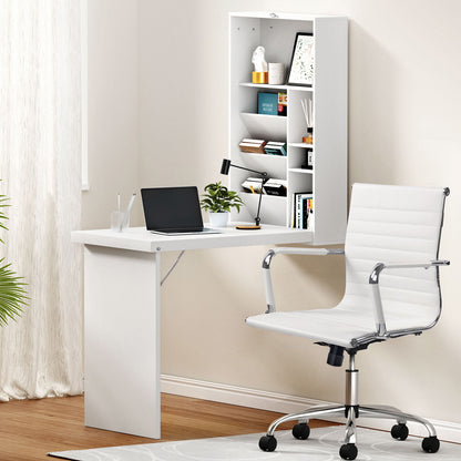 Computer Desk Office Chair Set - White