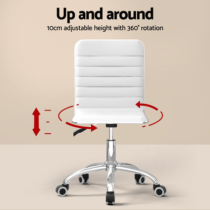 Computer Desk Office Chair Set - White