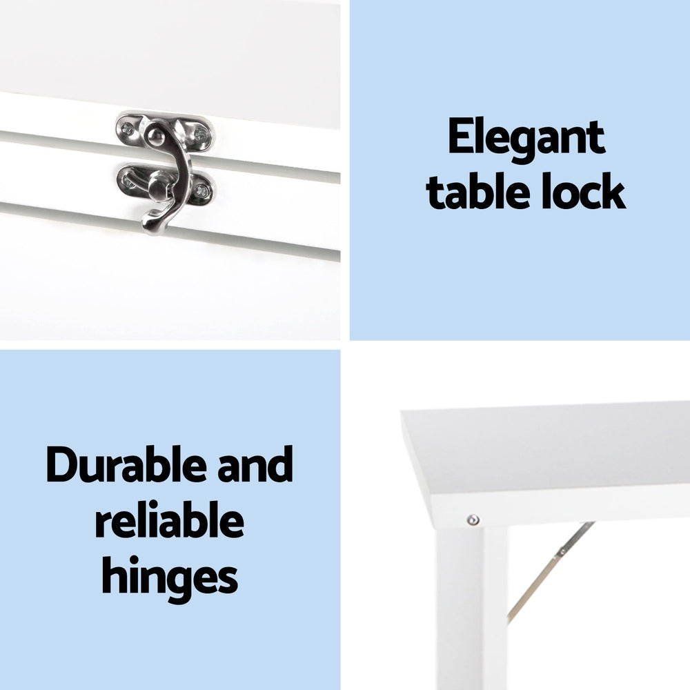 Computer Desk Bookshelf Wall Mount - White