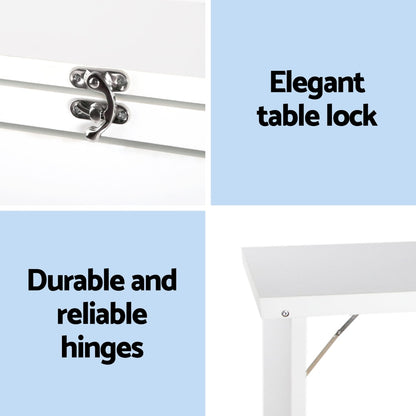 Computer Desk Bookshelf Wall Mount - White