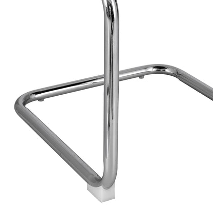 Set of 2 Felix Dining Chairs Velvet Rattan Cantilever - Yellow