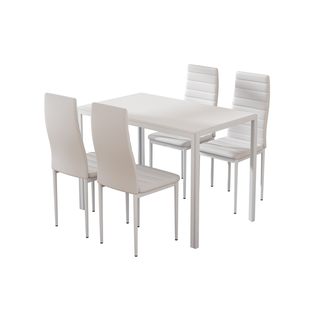 5PC Dining Chairs and Table Set - White