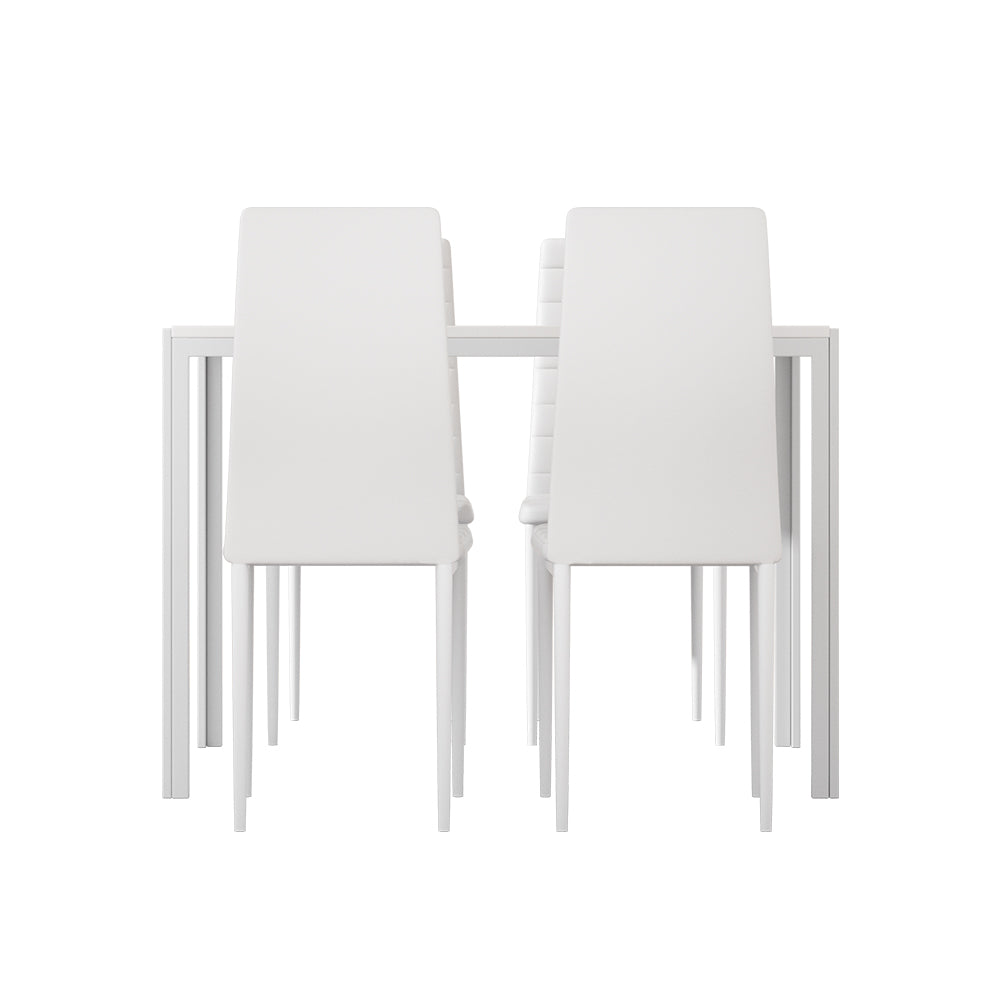 5PC Dining Chairs and Table Set - White