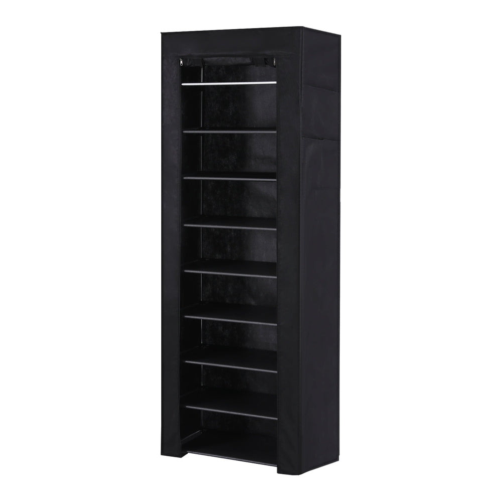 Chad Shoe Rack Cabinet Removable Cover 10 tier - Black