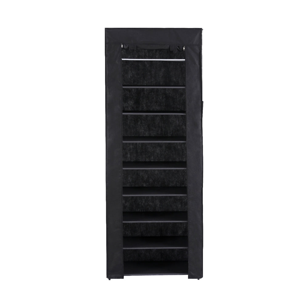 Chad Shoe Rack Cabinet Removable Cover 10 tier - Black