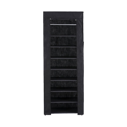 Chad Shoe Rack Cabinet Removable Cover 10 tier - Black