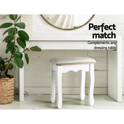 Dressing Table Stool Velvet - Grey