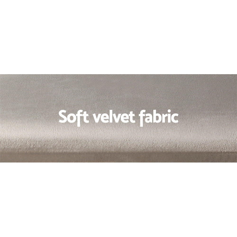 Dressing Table Stool Velvet - Grey