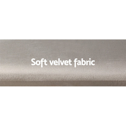 Dressing Table Stool Velvet - Grey